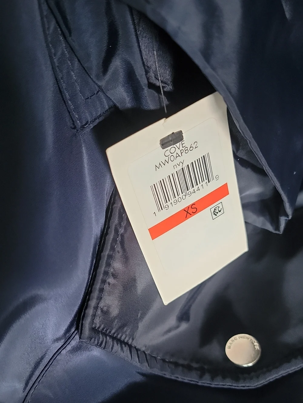 Marc New York Navy Hooded Trench Coat